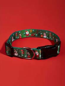 Pet Dog Cat Snowman Collar, Colorful Christmas Pet Collar, Adjustable Collar, Suitable For Cats And Dogs, All Seasons, Party Photography, Christmas Decoration Accessory - Multicolor - View 2