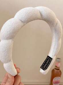 Bestselling Cloud Twist Headband, Made Of Soft Towel Fleece Fabric, Built-In Thickened Sponge For High Crown Effect, Flattering Face Shape And Slimming Look. 3D Cloud Twist Design, Non-Slip And Secure Fit, Comfortable For Long Wear Without Tightness. Perfect For Washing Face, Removing Makeup, Applying Face Masks To Keep Loose Hair Away, Also Suitable For Daily Outfit Decoration, Practical Hair Accessory For Home And Outings. - Multicolor - View 10