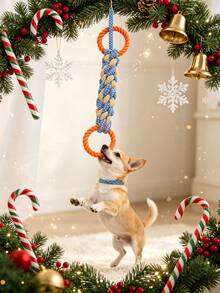 Dog Rope Toy - Durable With Double Handles And Knots, Perfect For Strong Chewers, Cleans Teeth, Great For Tug-Of-War, Suitable For All Breeds - Perfect For Puppy Chewing, Dog Toys, Dog Stuff, Puppy Keep Game Dog Accessories, Puppy Keep Game Feed Puppy - Multicolor - View 5