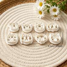 8Pcs Assorted Dog Breed Head Polymer Clay Cutters Set Puppy Face Clay Molds DIY Handmade Earring Pendant Jewelry Craft Supplies - 8pcs - View 5