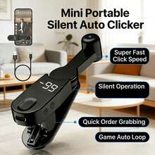 Auto Clicker For Smartphones, Automatic Fast Clicking Device For Phone Screens, Rapid Finger Simulation Continuous Auto Clicking, Suitable For Games, Live Stream Likes, Unlimited Live Stream Clicks - Black - View 3