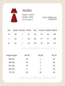 Gongdie 2 Pieces Disney Christmas Women's Matching Pajama Set Couple,Fall Red Floral Print Soft Cotton Loungewear With Ruffled Hem And Marie Star Charm Detail - Red - View 8