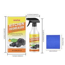 jakehoe Kitchen Degreaser Spray 120ml, Heavy Duty Grease Remover Cleaner For Kitchen Surfaces, Stovetops, Range Hoods, Pots & Pans, Citrus Scent Foaming Cleaning Spray With Microfiber Cloth For Home Cleaning, Kitchen Cleaner - Spray - View 4