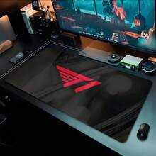 1PC T1 Logo Gaming Mouse Pad – Large Rubber Desk Mat Featuring A Red And Black Logo, Stitched Edges, And A Non-Slip Base; Suitable For PCs/Laptops, Esports, And Office Setups. - Mouse Pad - View 4
