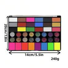 20 Colors Face Painting Kit, Oil-Based Body Paint Set With Full Tools, Vibrant Colors Suitable For Halloween, Christmas, Carnival Party, Performance, Sports Events, Cosplay - Multicolor - View 16