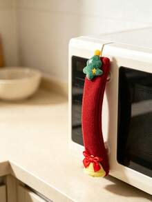 Christmas Style Refrigerator Handle Cover - Suitable For Various Appliances (Refrigerator, Microwave, Dishwasher); Ideal Choice For Indoor Christmas Decoration And Holiday Party Supplies; Washable Handle Cover, Create Festive Atmosphere - Multicolor - View 8