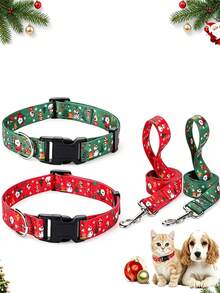 Pet Dog Cat Snowman Collar, Colorful Christmas Pet Collar, Adjustable Collar, Suitable For Cats And Dogs, All Seasons, Party Photography, Christmas Decoration Accessory - Multicolor - View 6