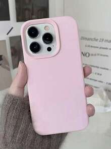 高品質淺粉色 TPU 手機殼，最新相容 iPhone 17/Air/17 Pro/17 Pro Max，相容 iPhone 16 15 14 13 12 11 Pro Max，親膚紋理，淺粉色手機殼 - 粉色 - 查看 2