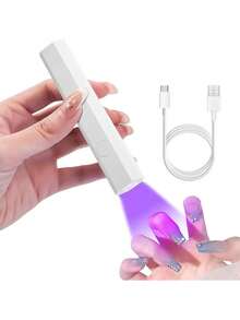 1pc Portable UV Nail Lamp - Fast Curing Mini LED Nail Lamp, Suitable For Gel Nails - USB Handheld Nail Dryer - 彩色 - 查看 13