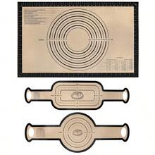 3PCS Silicone Baking Mat, 0.4mm Silicone Dough Mat - 26x16 Inch Extra Large Cookie Bread Rolling Mat, Non-Stick Kitchen Countertop Kneading Board, Thick Reusable Pie Cookie Pizza Fondant Making Mat With Scale, Dutch Oven Round And Oval Sling, Long Handle, Non-Stick Reusable Design, Home Baking Essential Tool, DIY Baking Equipment - View 15