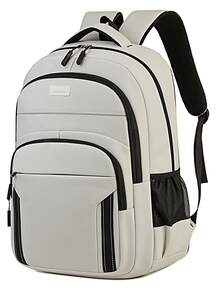 SHILAN Reflective Strip Safety Business Backpack Large Multi-Compartment Water Resistant Oxford 15.6 Inch Laptop Bag Wear-Resistant Travel School Rucksack - Multicolor - View 2