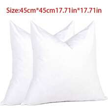 2PS Polyester Fiber High Elasticity Full Soft Machine Washable Sofa Pillow Insert Living Room Bedroom Simple - White - View 11