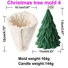 Zhonghui Mold 3D Christmas Tree Silicone Candle Mold Pine Tree Snowflake Wax Mold DIY Scented Candle Making Supplies Holiday Home Decoration Gift - Tree - View 10