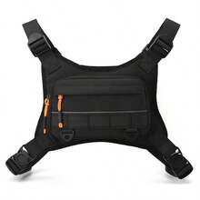 SHILAN Tactical Functional Chest Rig Bag MOLLE Webbing Vest Pack Reflective Strip Outdoor Running Cycling Multi-Purpose Body Chest Bag - Multicolor - View 11