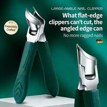 1pc Large Opening Angled Nail Clipper, Embedded Design, Sharp Angled Blade, Sturdy Structure, Suitable For Thick Nails And Deep Nails, Non-Slip Handle, Suitable For Home Or Nail Salon As Foot Care Tool - Upgraded Version - View 8