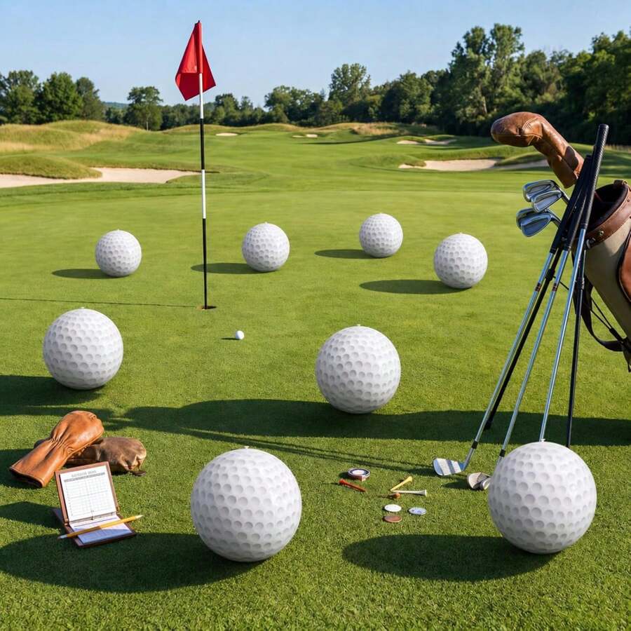 Balon Golf Tiup PVC, Dekorasi Pesta Bertema Golf untuk Digantung, Perlengkapan Pesta, Dekorasi Pesta Dalam dan Luar Ruangan - MultiWarna - View 1