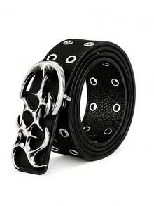 1pc American Y2K Fashion Rhinestone Unique Sequin Unisex PU Leather Belt, Suitable For Jeans, Suits, Casual Wear - Silver Sequin Party Belt - View 19