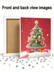 Set Lukisan Mutiara DIY Berbingkai, Mutiara Perekat Buatan Tangan, Pola Kreatif Pohon Natal, Hadiah Liburan Buatan Tangan, Lukisan Dekorasi Dinding Rumah, Lukisan Mutiara dengan Bingkai - dibingkai - View 1