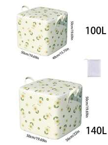 Large Capacity Flower Storage Boxes With Flip-Top Lids & Handles Portable Dustproof Clothes Storage Bags Flower Pattern Organizer Blanket Bedding Comforters Organizer For Bedroom And Closet Bedroom Home Essentials Accessories - Multicolor - View 10
