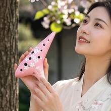 Ocarina 12 Lubang dengan Tuning AC, Alat Musik Merek Yaya, Seri Sakura, 12 Lubang Nada C Menengah, Cocok untuk Pemula hingga Tingkat Profesional - dada buah plum - View 4