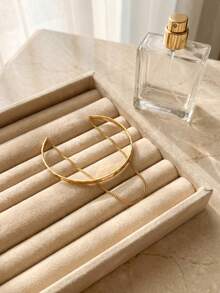 1pc Minimalist Elegant Versatile Chain Tassel Open Cuff Bracelet For Women - Gold - View 2