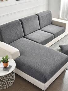 1PC Jacquard Living Room Sofa Cushion Cover Polyester Home Non-Slip Sofa Protective Cover - Grey - View 2