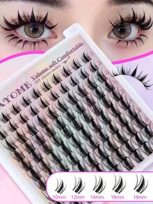 100pcs Fluffy Single Lash Extensions, D Curl, Voluminous & Long, 10-18mm Length, Suitable For DIY Eyelash Extensions, Beginners Can Easily Create Perfect Lashes At Home, Ideal Gift For Women And Girls - D - View 4