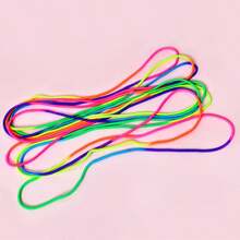 Classic Nostalgic Jump Rope, Cat's Cradle And Shuttlecock Set, Nostalgic Jump Rope Dedicated Rope (High Elasticity And Durable, Suitable For 3-6 People), Finger Trick Game, Cat's Cradle Dedicated Rope (Non-Elastic), Rainbow Color, Shuttlecock Game, Random Color - Multicolor - View 10