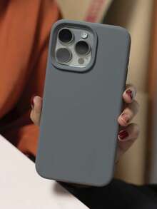 高品質灰色 TPU 手機殼，最新相容 iPhone 17/Air/17 Pro/17 Pro Max，相容 iPhone 16 15 14 13 12 11 Pro Max，親膚觸感紋理，灰色手機殼 - 灰色 - 查看 1