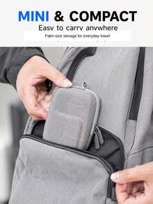 Mini Hard Shell Carrying Case Compatible With DJI Osmo Action 6, Compact Camera Storage Case With Soft Plush Lining, Raised Lens Space, Dual Zipper And Carabiner For Travel And Everyday Carry - View 9