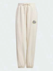 Adidas Celana Olahraga Longgar Wanita Gaya Jalanan Musim Semi/Musim Gugur Celana Jogger Kasual Panjang JL7548 - Putih yang Menakjubkan - View 1