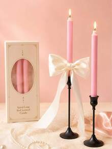 2/4PCS, Sweet Style Pink Pointed Glossy Long Rod, Scented Long Rod Candles, 0.78*9.84 Inches Pink Long Rod Candles, Suitable For Home Decoration, Tabletop Decorations, Birthday Gifts, Gift Box Set, Holiday Ornaments - Multiple Styles - View 8