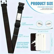 4pcs Buckle Adjustable Luggage Strap For Suitcases Bundling Packing Belt Suitcase Easily Identified Travel Belts Bag Accessories - one-size - View 6
