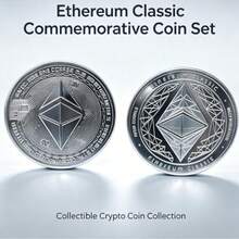 Ethereum Classic Gold Plated Commemorative Coin, Metal Crypto Collectible Token, Suitable As A Memorial Gift For Coin Collectors - Multicolor - View 4
