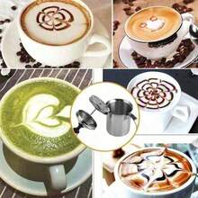400ML Stainless Steel Handheld Milk Frother Double Mesh Coffee Cappuccino Milk Creamer Foamer Maker Kitchen Accessories - Silver - View 9
