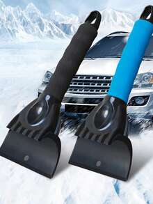 Car Windshield Snow & Ice Scraper, Suitable For Car And Small Truck Window Defrosting & De-Icing Tool, With Foam Handle (Classic Style) - Multicolor - View 5