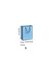 1/5pcs Blue And Black Gift Bags, Lightweight Foldable Vertical Gift Packaging Bags, Suitable For Wedding, Retail, Party, Birthday, Proposal, Anniversary Celebration, Father's Day, Valentine's Day And Engagement Party Decorations, Fashionable Dad Gift Bags, Unique Dad Gift Shopping Tote Bags, Father's Day Gift Bags, Ideal Gifts For Birthday, Christmas And Other Thank You Occasions - Black and Blue - View 18