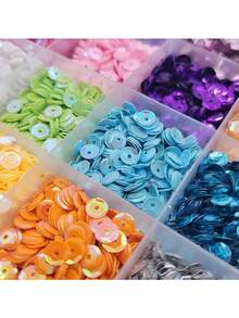 10,000+ Pcs 5mm Rainbow Round Loose Sequins | Mixed Color Embroidery Sequins With Holes | Perfect For Sewing, Slime, Wedding, Christmas DIY Crafts And Sequin Decor - Multicolor - View 4