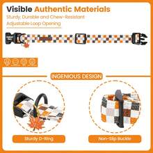 Lionheart Glory Autumn Brown Plaid Print Dog Collar, Soft Adjustable Collar For Small, Medium, Large Dogs, Male - Brown - View 4