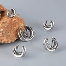 2pcs Vintage Saddle Ear Gauges 316L Stainless Steel Ear Stretchers Piercing Jewelry Earrings Unisex - 1539 - View 5