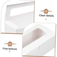 10/30 piezas Cajas de papel plegables con ventana transparente, cajas de regalo rectangulares, cajas de exhibición con tapa abatible, cajas de almacenamiento, DIY, fiesta, cumpleaños, vacaciones, boda, suministros de exhibición y embalaje para la fabricación de joyas - como se muestra - Ver 5