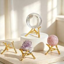 5pcs/Set, Metal Tree Branch Crystal Ball Stand, Metal Tree Branch Display Base Suitable For Crystal Ball, Mineral Cluster, Mineral Specimen, Desktop Decoration Ornament, Applicable For Bedroom, Living Room, Study, Crystal Store Display; Can Be Used For Meditation, Healing Scene Decoration, Christmas, Winter Spring Festival Gift, New Year Gift - 5Pcs - View 3
