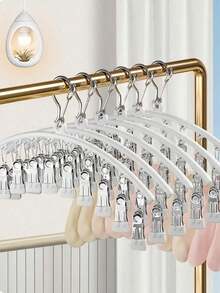 Windproof Clothes Rack, Sock Clips, Multi-Clip, Seamless Sock Drying Rack, Multi-Functional Clothes And Wet Towel Drying Rack, Heavy Duty Foldable Space Saving, Indoor Outdoor Hanging Laundry Dryer, For Socks Underwear Towels Mothers Day - View 1