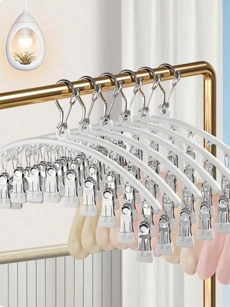 Windproof Clothes Rack, Sock Clips, Multi-Clip, Seamless Sock Drying Rack, Multi-Functional Clothes And Wet Towel Drying Rack, Heavy Duty Foldable Space Saving, Indoor Outdoor Hanging Laundry Dryer, For Socks Underwear Towels Mothers Day - View 1
