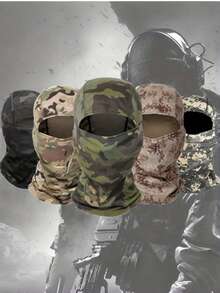 1pc Unisex Camouflage Balaclava, Outdoor Sun Protection Breathable Full Face Cycling Mask, Outdoor Sports Fishing Skiing Mask, Bicycle Motorcycle Inner Liner, Multi-Functional Headscarf Scarf - Multicolor - View 2