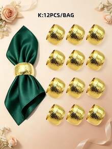 1pc/6pcs/12pcs Creative Napkin Rings, Decorative Napkin Holders For Birthday, Farmhouse, Wedding, Restaurant, Hotel, Valentine's Day, Banquet, Buffet Table Decor, Party Supplies, Home Kitchen Table Decoration - Multicolor - View 49