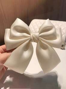 3件組女款可愛蝴蝶結髮箍，絲綢緞面長尾蝴蝶結髮夾，復古髮飾，適合返校季 - 彩色 - 查看 10