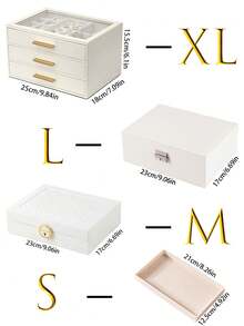 1pc Large Capacity Multi-Layer Jewelry Box With Transparent Window Drawer Style Anti-Oxidation Storage Box For Rings Earrings Necklaces - Multicolor - View 12