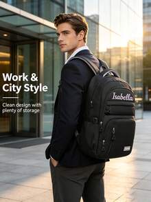 1pc Customized Carry-On Bag, Men's Backpack, Women's Flight Backpack, 14-Inch Laptop Backpack, Suitable For School, Hiking, Work - Multicolor - View 3