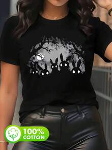 Women T-Shirts - 黑色 - 查看 1